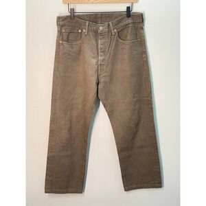 Levi's 501XX Brown Straight Leg Button Fly Denim Jeans - Men's W34 L32